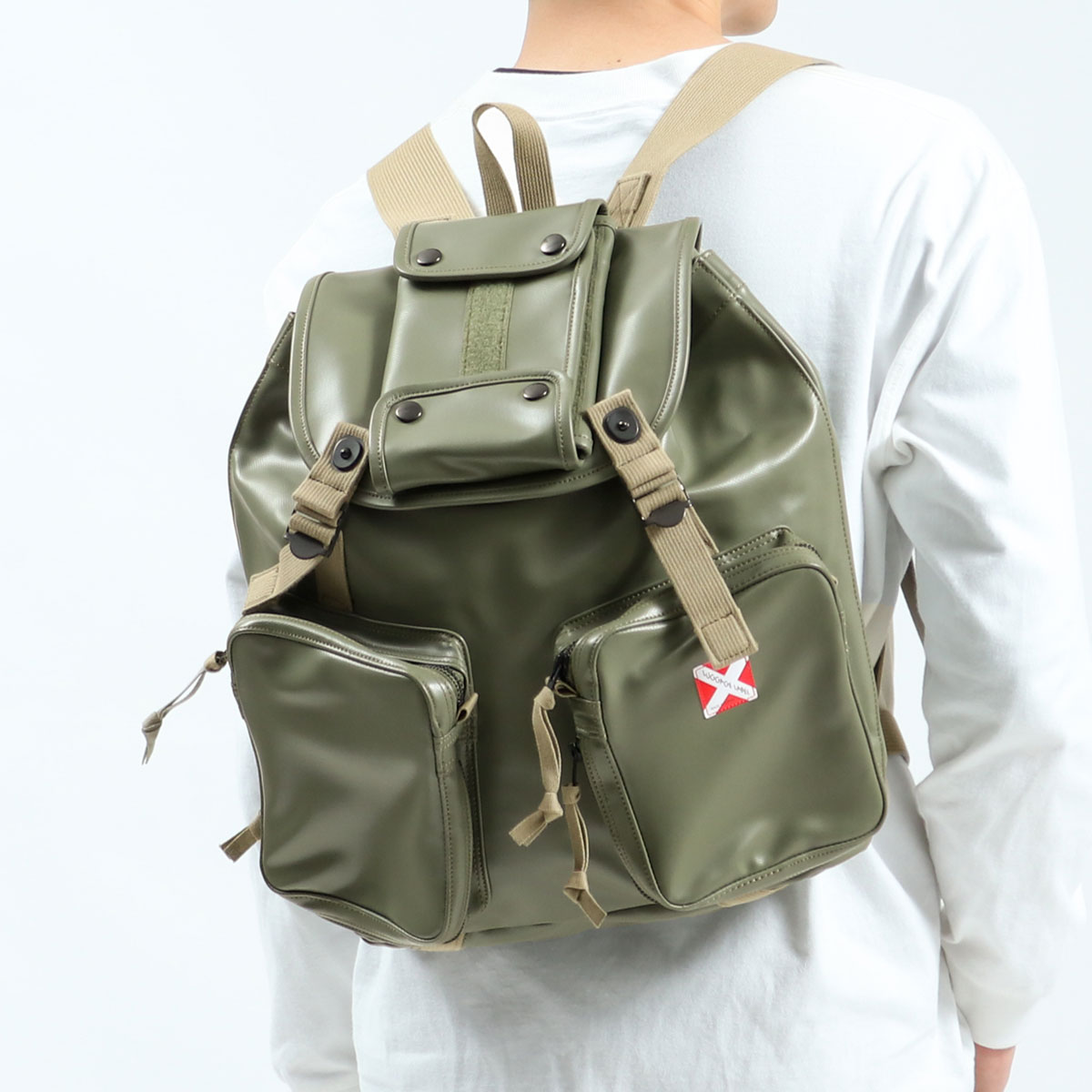 ラゲッジレーベル　Yoshida & Co. オリーブグリーンリュック ラゲッジレーベル Yoshida & Co. オリーブグリーンリュック