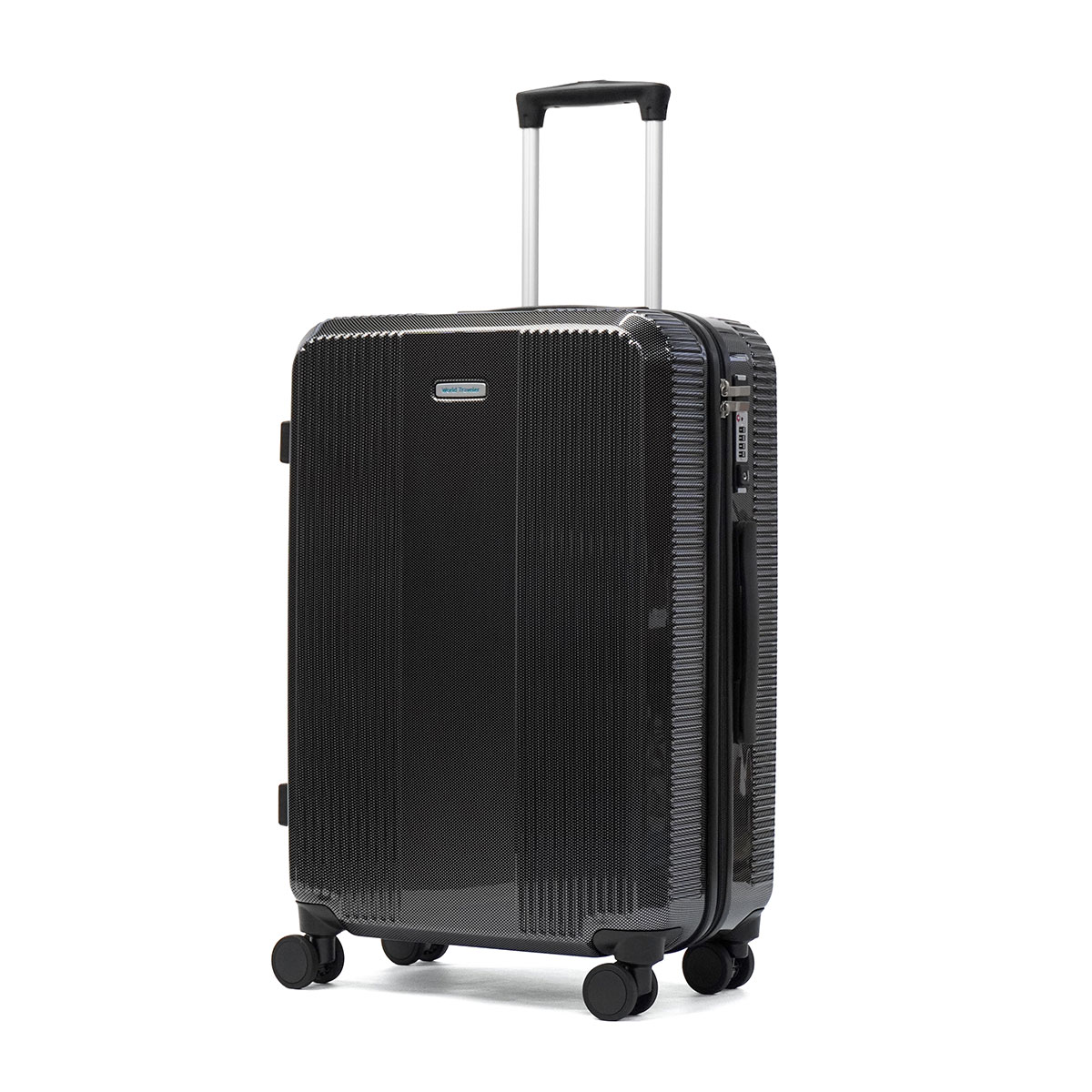 【美品】ワールドトラベラー【ボトムベイ 53L スーツケース】　ブラック World Traveler ワールドトラベラー ボトムベイ スーツケース 53L